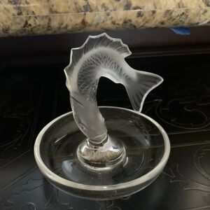 Vintage Lalique Crystal Ring Plate